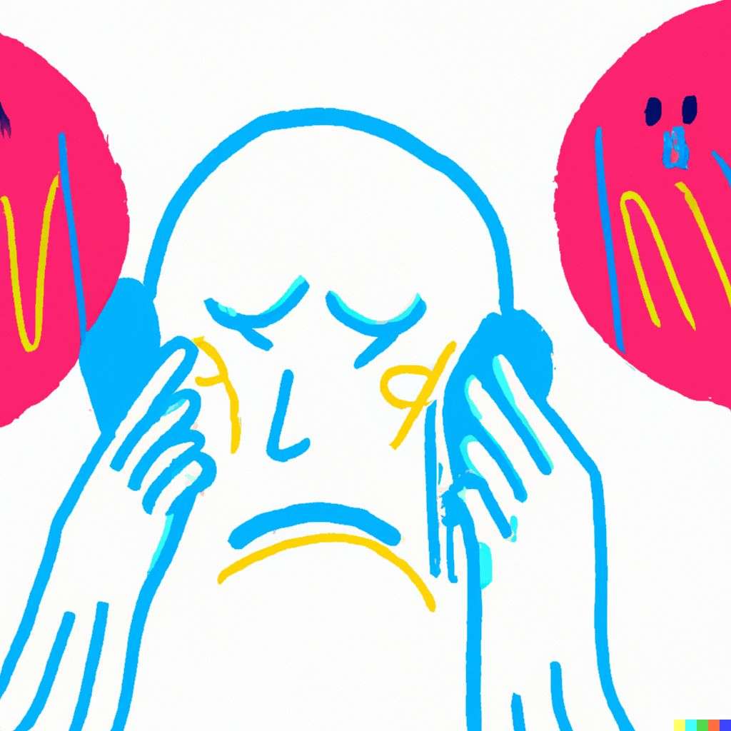 a representation of anxiety, drawing, schematic